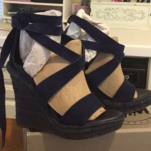 H&M Navy Blue Wedges BOGO ALERT!